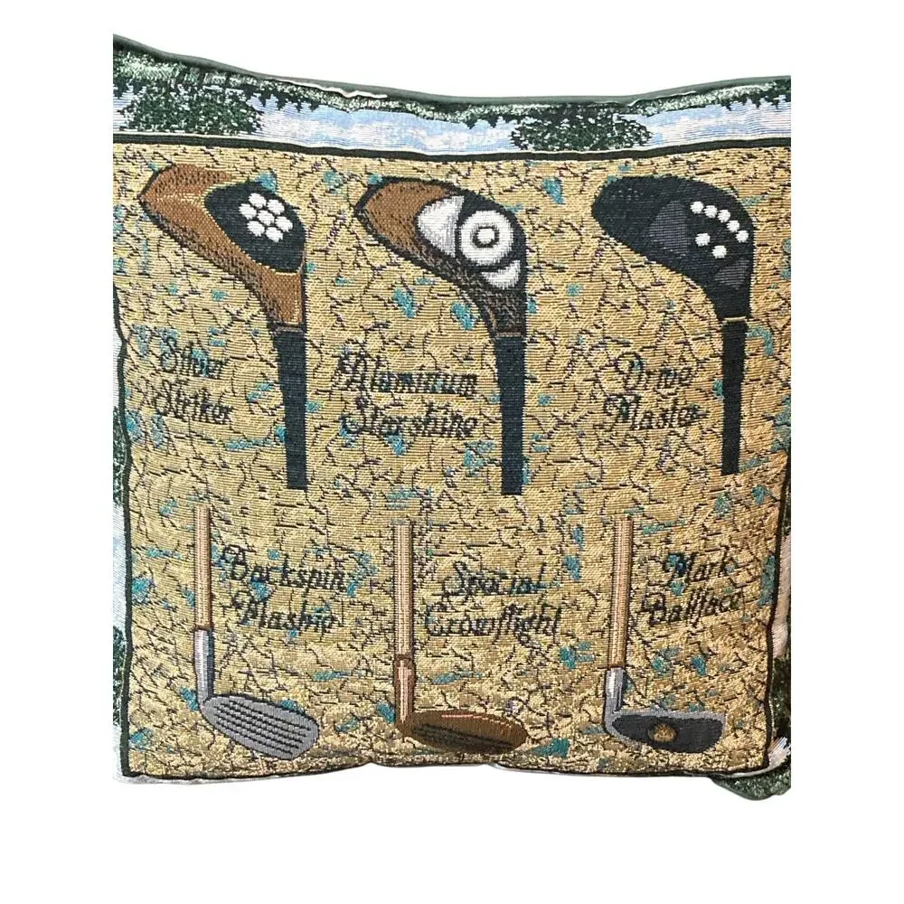 Tapestry Golf Pillow Clubs Decorative Cushion Throw Pillow Vintage?‎